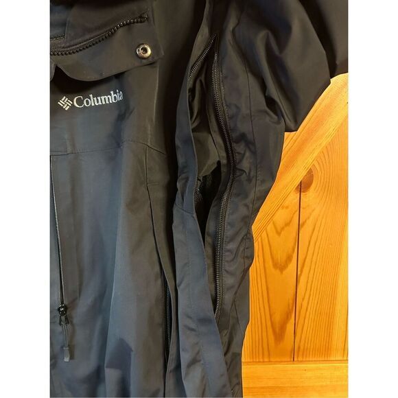 Columbia Interchangeable Waterproof Rain Jacket Black Mens Size XL (8357) - Picture 7 of 12